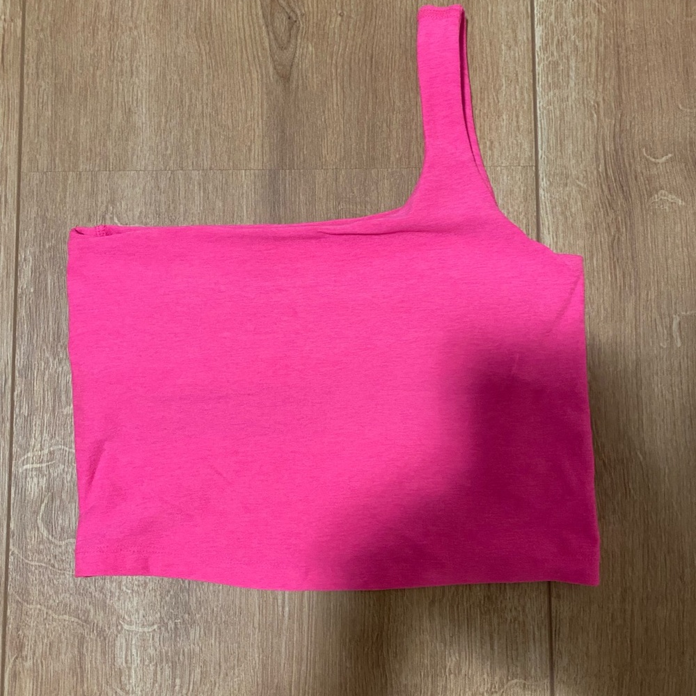 Beyond Yoga Pink One-Shoulder Sports Bra